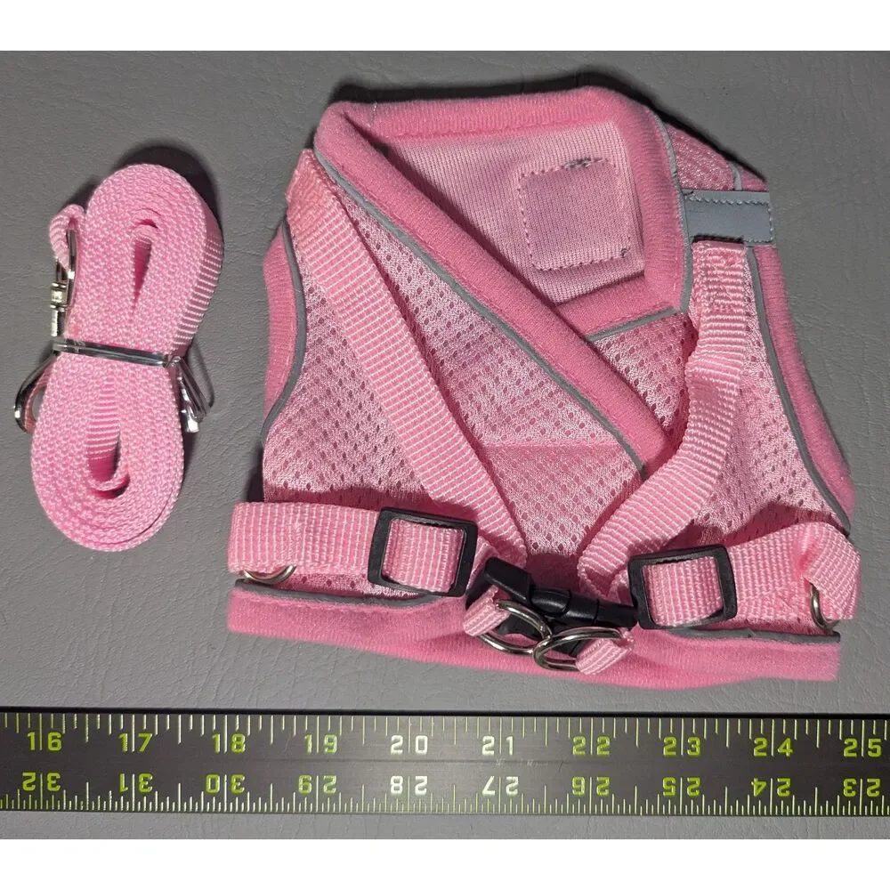 NEW - Dog Harness & Leash Set Small Reflective Breathable Mesh Pet Vest Small
